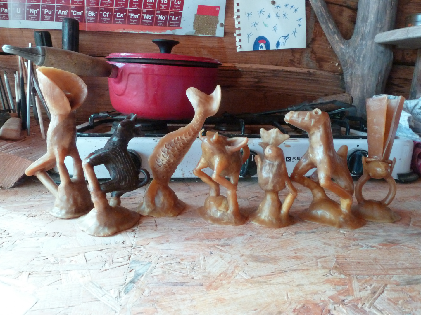 sculptures en cire d'abeille